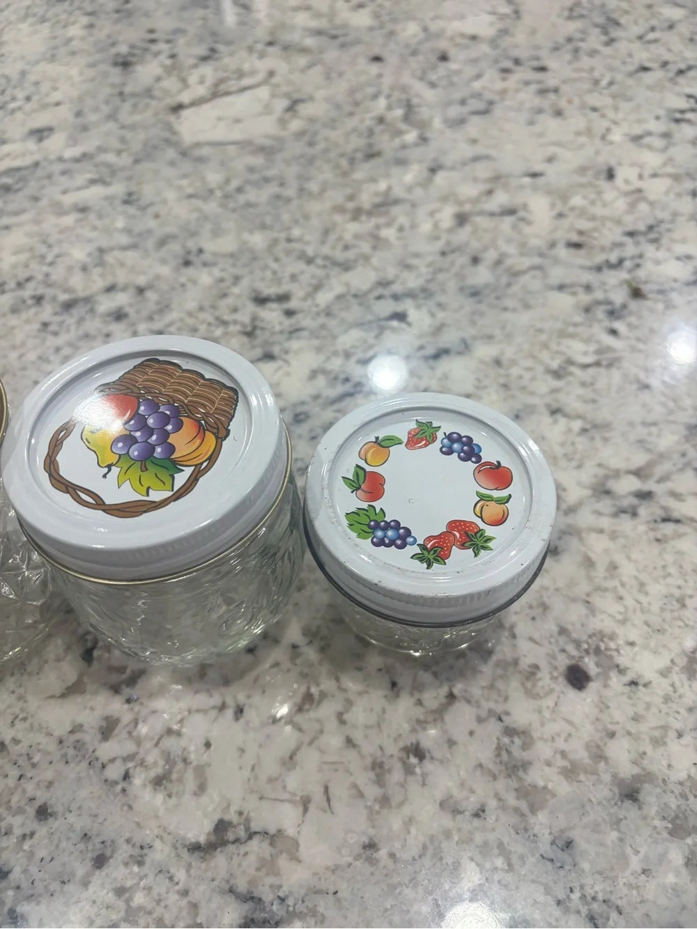 Vintage Ball Quilted Crystal Jelly Jars - Set of 5  Hard to find.
